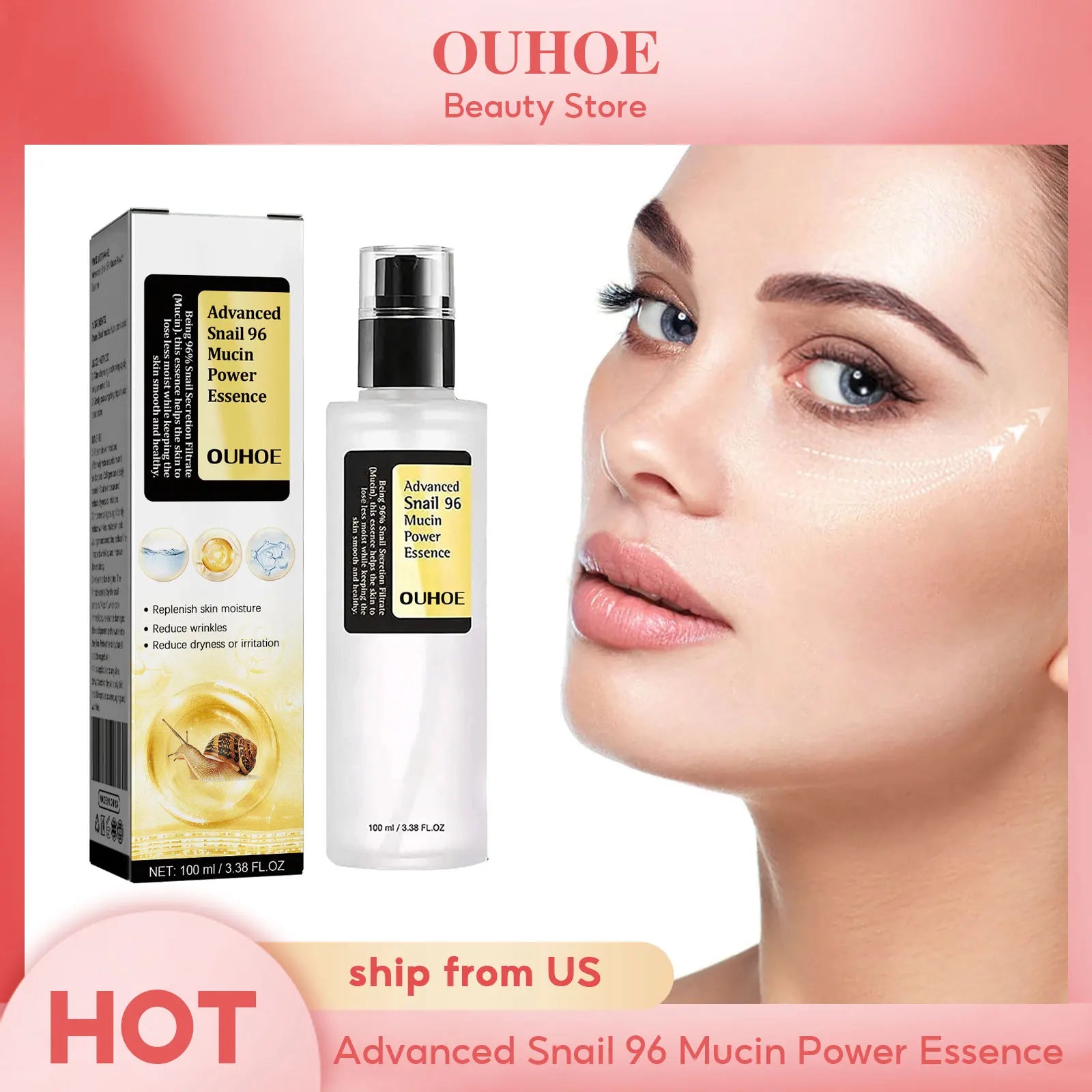 OUHOE Advanced Skincare Anti Aging 96% Snail Mucus Skin Care