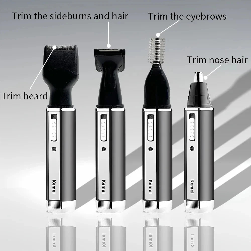 Kemei KM-6630 4 in 1 Nose Eyebrow Hair Beard Trimmer