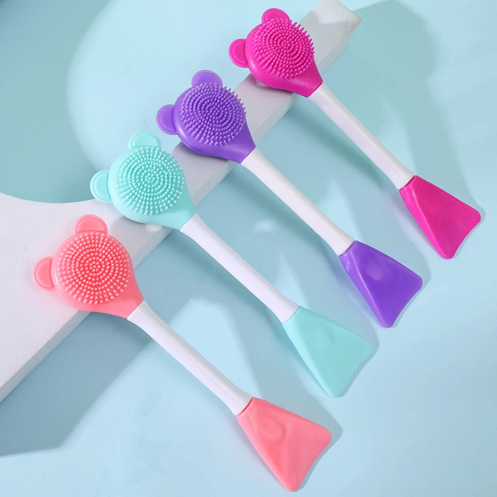 Double Head Silicone Facial Mask Brush Applicator