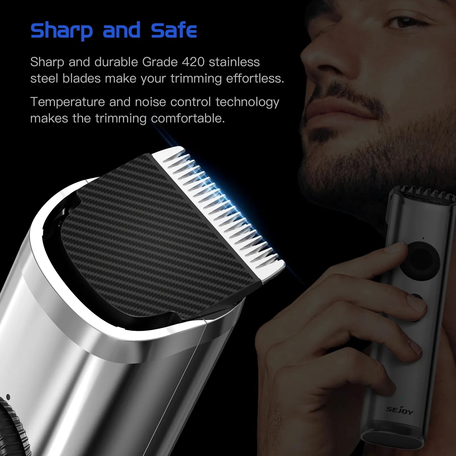 Sejoy Men's Hair Clippers Grooming Kit