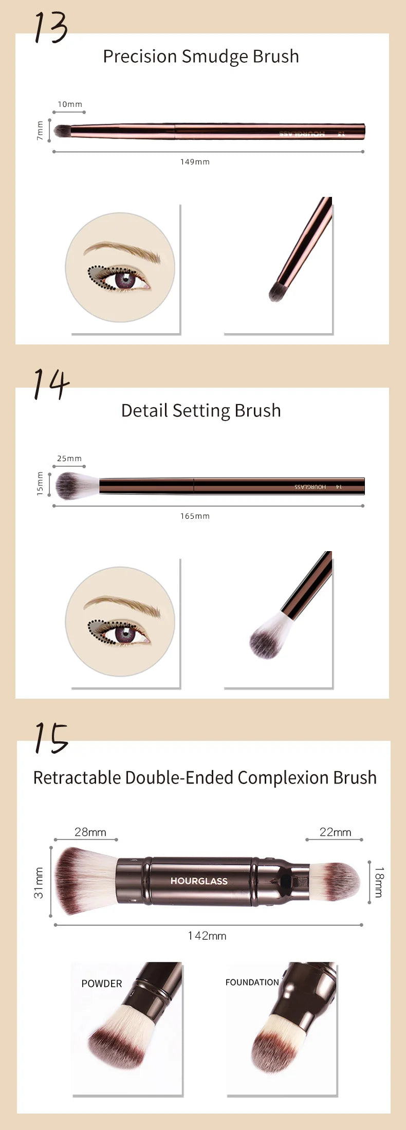 Hourglass Makeup Brush All Kinds Eyeshadow