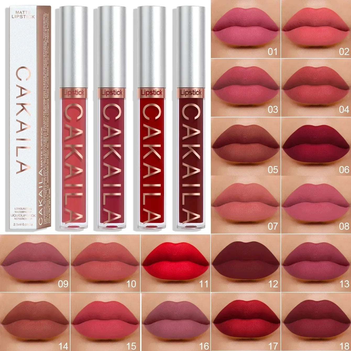 18 Colors Matte Lipgloss