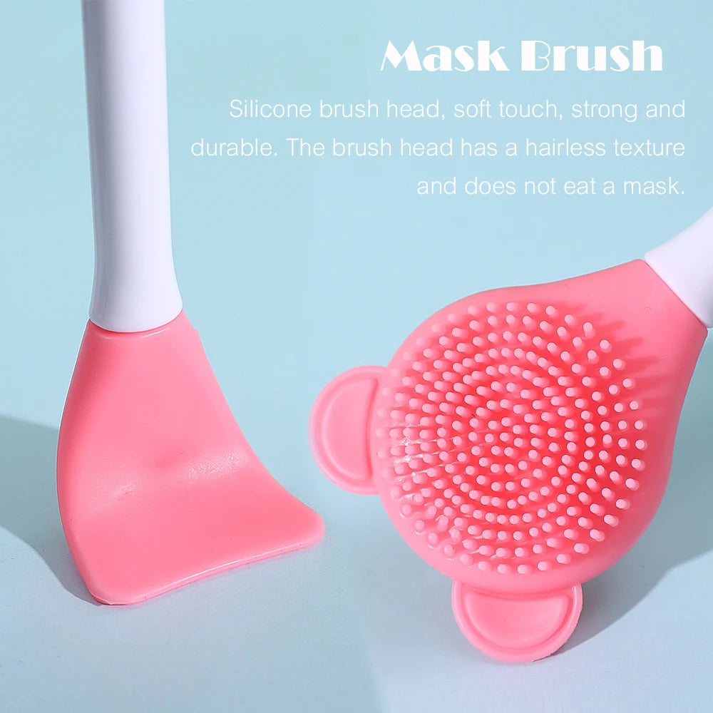 Double Head Silicone Facial Mask Brush Applicator