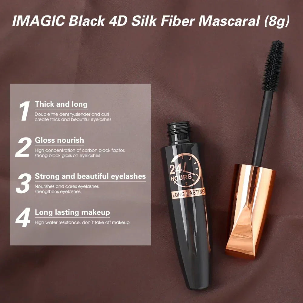 5D Waterproof Silk Fiber Mascara – Extreme Length, Volume, and All-Day Wear