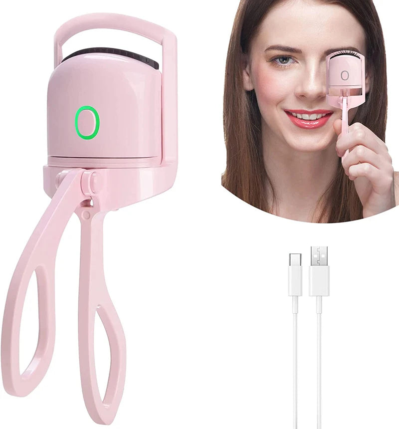 USB Rechargeable Heated Eyelash Curler – Quick Heating for Long-Lasting, Gorgeous Curls