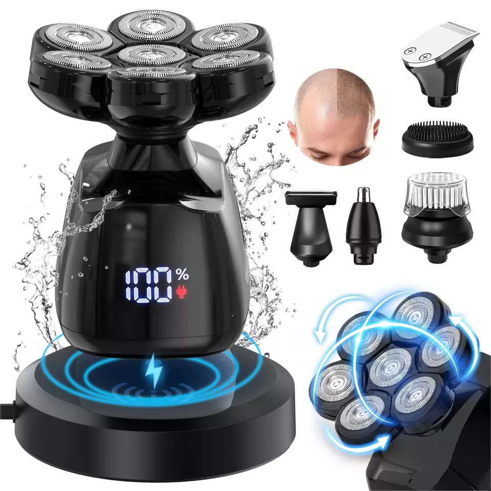 SEJOY 6-in-1 Multifunctional 7D Head Shaver