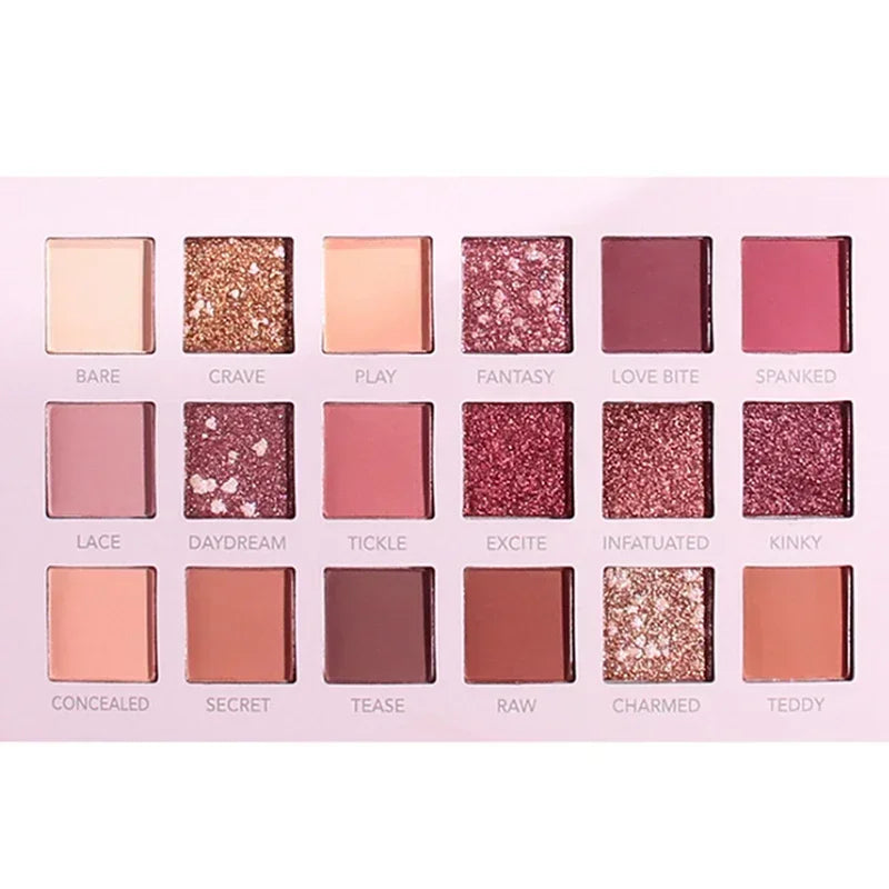 Eyeshadow Palette With Makeup Mirror Pearlescent Matte