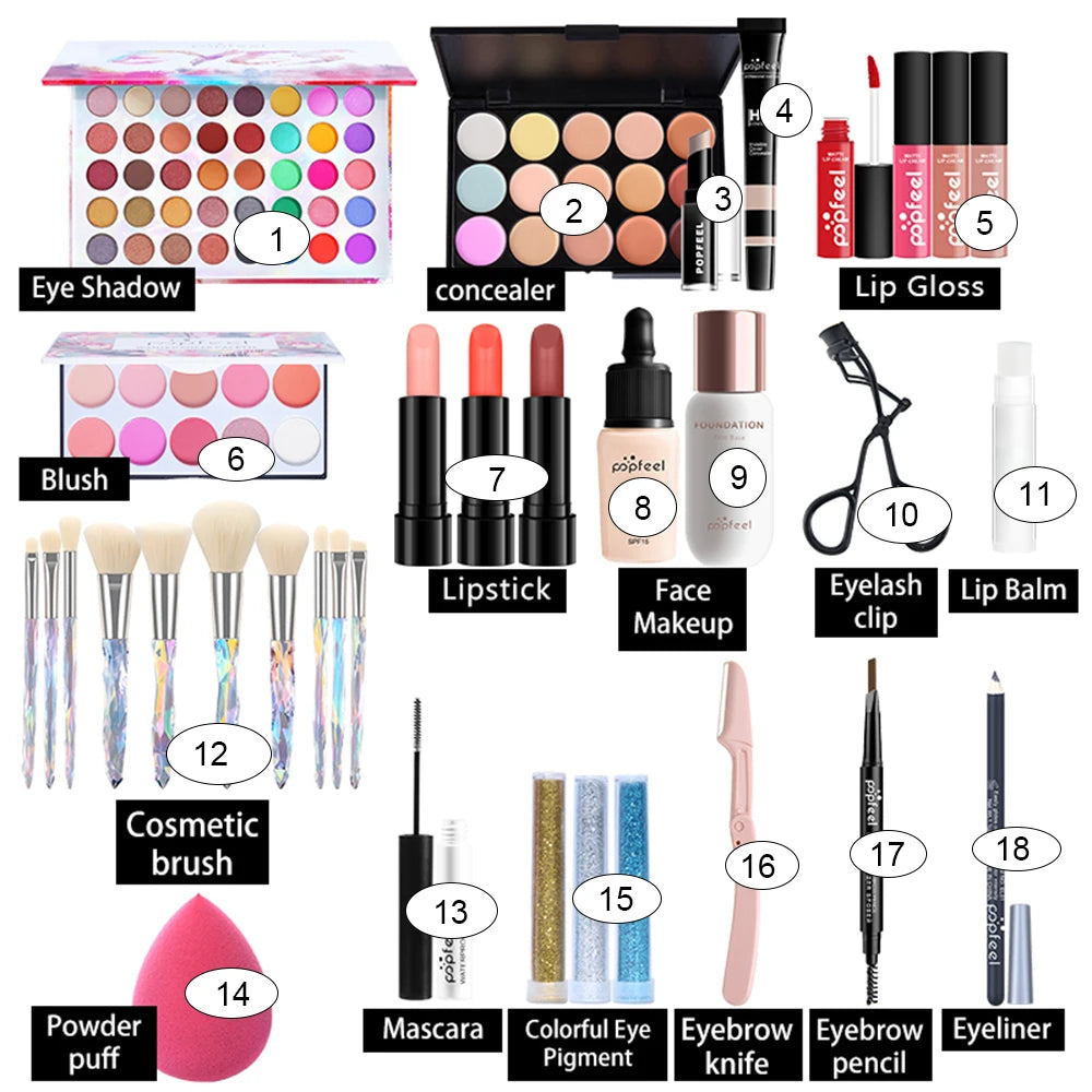 POPFEEL All In One Makeup Kit  for Women Full Kit Set