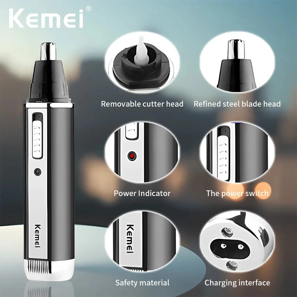 Kemei KM-6630 4 in 1 Nose Eyebrow Hair Beard Trimmer